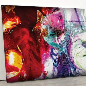 Tempered Glass Wall Decor Glass Printing Wall Hangings Abstract Fractal Fractal Art