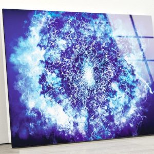 Tempered Glass Wall Decor Glass Printing Wall Hangings Abstract Fractal Fractal Art