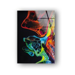 Tempered Glass Wall Decor Glass Printing Wall Hangings Abstract Fractal Fractal Art