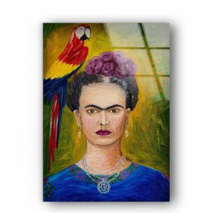 Tempered Glass Wall Decor Glass Printing Wall Hangings Abstract Frida Kahlo