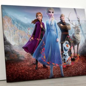 Tempered Glass Wall Decor Glass Printing Wall Hangings Abstract Frozen Elsa