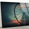 Tempered Glass Wall Decor Glass Printing Wall Hangings Abstract Fun Fair Carousel
