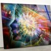 Tempered Glass Wall Decor Glass Printing Wall Hangings Abstract Geometry Soul