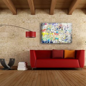 Tempered Glass Wall Decor Glass Printing Wall Hangings Abstract Graffiti Street 2