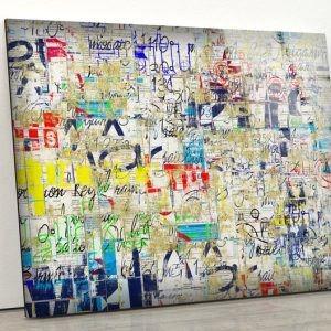 Tempered Glass Wall Decor Glass Printing Wall Hangings Abstract Graffiti Street