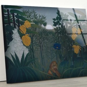 Tempered Glass Wall Decor Glass Printing Wall Hangings Abstract Henri Rousseau