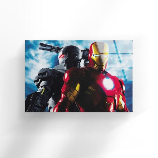 Tempered Glass Wall Decor Glass Printing Wall Hangings Abstract Iron Man 1