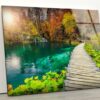 Tempered Glass Wall Decor Glass Printing Wall Hangings Abstract Lake View