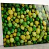 Tempered Glass Wall Decor Glass Printing Wall Hangings Abstract Lemon Food
