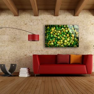 Tempered Glass Wall Decor Glass Printing Wall Hangings Abstract Lemon Food 2