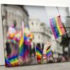 Tempered Glass Wall Decor Glass Printing Wall Hangings Abstract Lgbt Rainbow