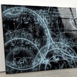 Tempered Glass Wall Decor Glass Printing Wall Hangings Abstract Maths Numbers