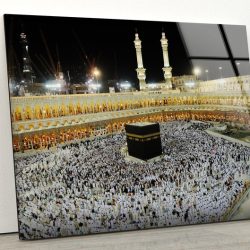 Tempered Glass Wall Decor Glass Printing Wall Hangings Abstract Mecca Al Haram