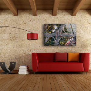 Tempered Glass Wall Decor Glass Printing Wall Hangings Abstract Motorway 2