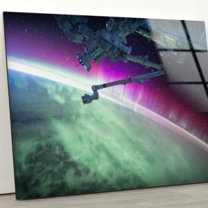 Tempered Glass Wall Decor Glass Printing Wall Hangings Abstract Nasa Space