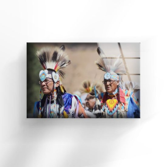 Tempered Glass Wall Decor Glass Printing Wall Hangings Abstract Native American 1 3