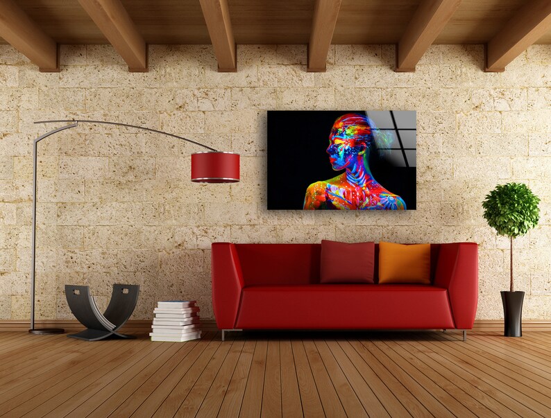 Tempered-Glass-Wall-Decor-Glass-Printing-Wall-Hangings-Abstract-Neon-Woman-Wall-Art-2 Tempered Glass Wall Decor Glass Printing Wall Hangings Abstract Neon Woman Wall Art 2