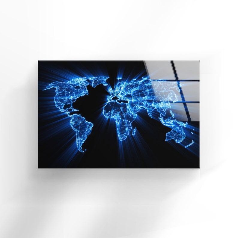 Tempered-Glass-Wall-Decor-Glass-Printing-Wall-Hangings-Abstract-Neon-World-Map-Art-1 Tempered Glass Wall Decor Glass Printing Wall Hangings Abstract Neon World Map Art 1
