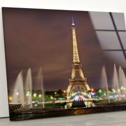Tempered Glass Wall Decor Glass Printing Wall Hangings Abstract Paris Eiffel