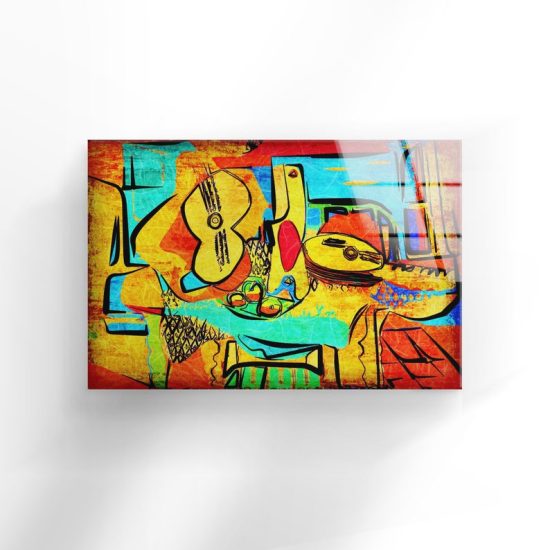 Tempered Glass Wall Decor Glass Printing Wall Hangings Abstract Picasso 1