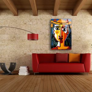 Tempered Glass Wall Decor Glass Printing Wall Hangings Abstract Picasso 2 3