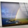 Tempered Glass Wall Decor Glass Printing Wall Hangings Abstract Rainbow View
