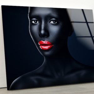 Tempered Glass Wall Decor Glass Printing Wall Hangings Abstract Red Lips