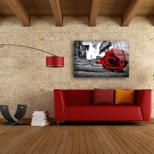 Tempered Glass Wall Decor Glass Printing Wall Hangings Abstract Red Rose Wall Art Rose Flower Wall Art 2