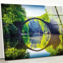 Tempered Glass Wall Decor Glass Printing Wall Hangings Abstract River River View