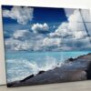 Tempered Glass Wall Decor Glass Printing Wall Hangings Abstract Sea Wave