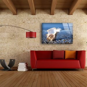 Tempered Glass Wall Decor Glass Printing Wall Hangings Abstract Seashell 2