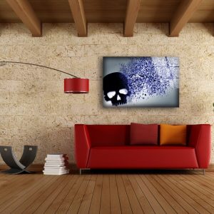Tempered Glass Wall Decor Glass Printing Wall Hangings Abstract Skull 2
