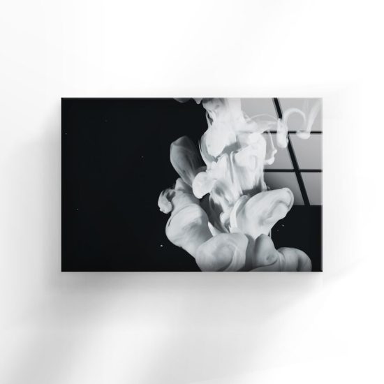 Tempered Glass Wall Decor Glass Printing Wall Hangings Abstract Smoky Foggy 1