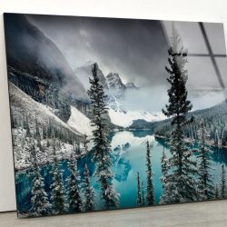 Tempered Glass Wall Decor Glass Printing Wall Hangings Abstract Snow View