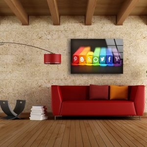 Tempered Glass Wall Decor Glass Printing Wall Hangings Abstract Social Media 2