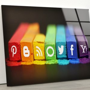 Tempered Glass Wall Decor Glass Printing Wall Hangings Abstract Social Media