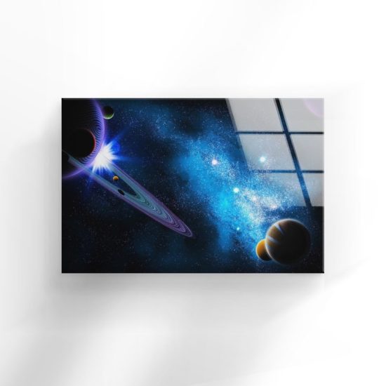 Tempered Glass Wall Decor Glass Printing Wall Hangings Abstract Space 1