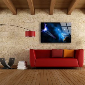 Tempered Glass Wall Decor Glass Printing Wall Hangings Abstract Space 2