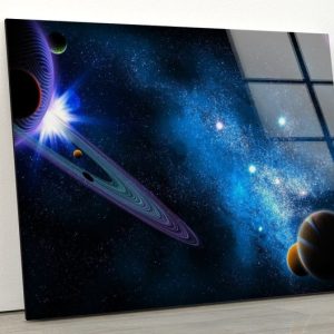 Tempered Glass Wall Decor Glass Printing Wall Hangings Abstract Space