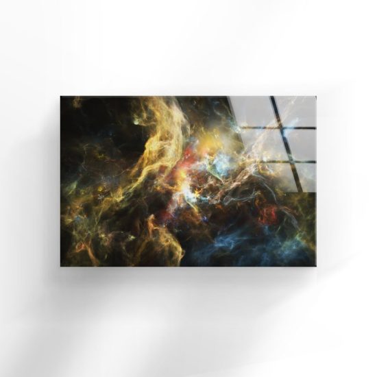 Tempered Glass Wall Decor Glass Printing Wall Hangings Abstract Space Clouds 2