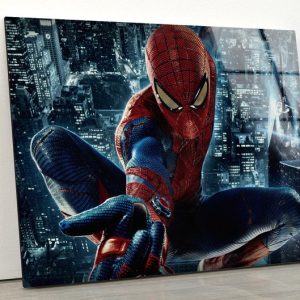 Tempered Glass Wall Decor Glass Printing Wall Hangings Abstract Spider Man 1