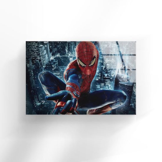 Tempered Glass Wall Decor Glass Printing Wall Hangings Abstract Spider Man 2