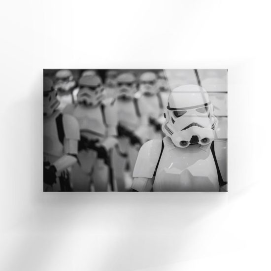Tempered Glass Wall Decor Glass Printing Wall Hangings Abstract Stormtrooper 1
