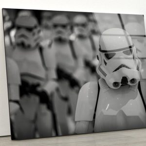 Tempered Glass Wall Decor Glass Printing Wall Hangings Abstract Stormtrooper