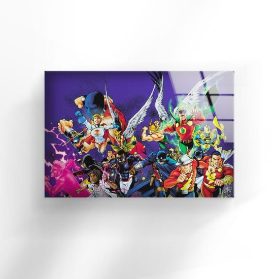 Tempered Glass Wall Decor Glass Printing Wall Hangings Abstract Super Heroes 1