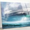 Tempered Glass Wall Decor Glass Printing Wall Hangings Abstract Tornado Storm