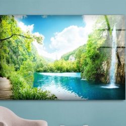 Tempered Glass Wall Decor Glass Printing Wall Hangings Abstract View