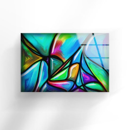 Tempered Glass Wall Decor Glass Printing Wall Hangings Abstract Vivid Colors 2 5