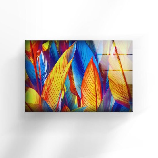 Tempered Glass Wall Decor Glass Printing Wall Hangings Abstract Vivid Colors 2