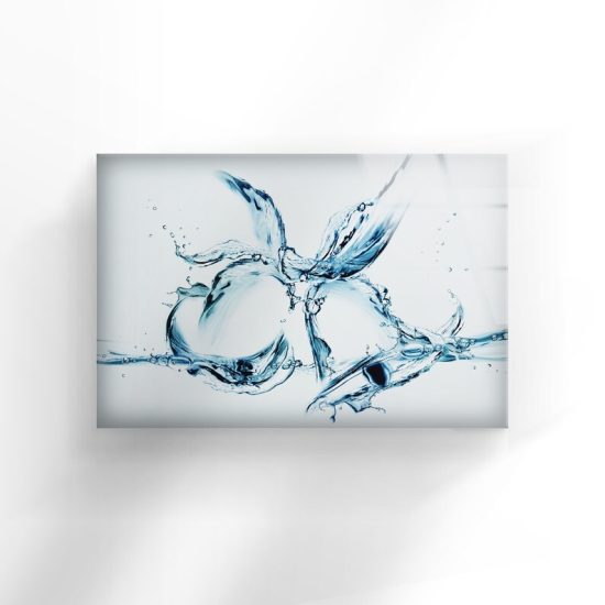 Tempered Glass Wall Decor Glass Printing Wall Hangings Abstract Water 1